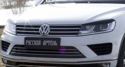 679 р. Реснички на фары RA  Volkswagen Touareg  NF (2014-2018) рестайлинг (Неокрашенные)  с доставкой в г. Санкт‑Петербург. Увеличить фотографию 4