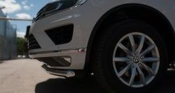 13 549 р. Одинарная защита переднего бампера диаметром 63 мм Russtal Volkswagen Touareg NF рестайлинг (2014-2018)  с доставкой в г. Санкт‑Петербург. Увеличить фотографию 3