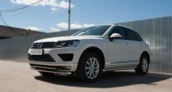 13 549 р. Одинарная защита переднего бампера диаметром 63 мм Russtal Volkswagen Touareg NF рестайлинг (2014-2018)  с доставкой в г. Санкт‑Петербург. Увеличить фотографию 4