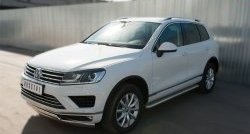 22 749 р. Широкая защита порогов Russtal Volkswagen Touareg NF рестайлинг (2014-2018) (Поверхность листа (вариант 1))  с доставкой в г. Санкт‑Петербург. Увеличить фотографию 4