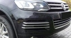 14 399 р. Вставки в боковые воздуховоды перднего бампера СТ Volkswagen Touareg NF дорестайлинг (2010-2014)  с доставкой в г. Санкт‑Петербург. Увеличить фотографию 2