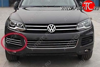 14 399 р. Вставки в боковые воздуховоды перднего бампера СТ Volkswagen Touareg NF дорестайлинг (2010-2014)  с доставкой в г. Санкт‑Петербург