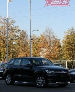 18 269 р. Защита переднего бампера двойная Souz-96 (d76/60) Volkswagen Touareg NF дорестайлинг (2010-2014)  с доставкой в г. Санкт‑Петербург. Увеличить фотографию 1