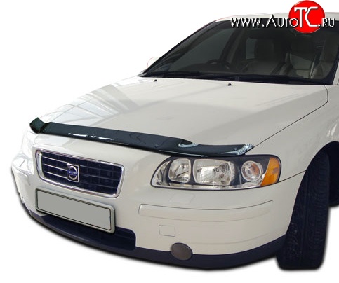 2 799 р. Дефлектор капота NovLine Volvo S60 RS,RH седан дорестайлинг (2000-2004)  с доставкой в г. Санкт‑Петербург