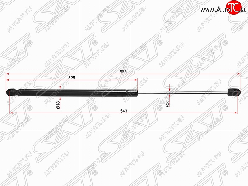 499 р. Газовый упор крышки багажника SAT  Volvo S60  FS седан (2010-2013) дорестайлинг  с доставкой в г. Санкт‑Петербург