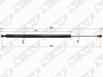 799 р. Газовый упор крышки багажника SAT  Volvo XC60 (2008-2022)  дорестайлинг,  рестайлинг  с доставкой в г. Санкт‑Петербург. Увеличить фотографию 1