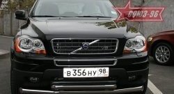 16 379 р. Защита переднего бампера двойная Souz-96 (d76/60) Volvo XC90 C рестайлинг (2006-2014)  с доставкой в г. Санкт‑Петербург. Увеличить фотографию 1