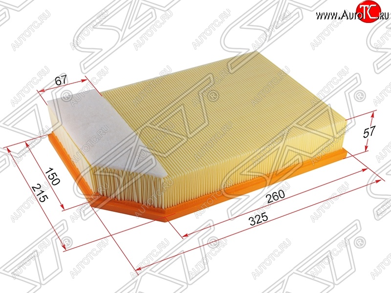 479 р. Фильтр воздушный двигателя SAT  Volvo XC90  C (2002-2014) дорестайлинг, рестайлинг  с доставкой в г. Санкт‑Петербург