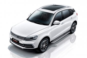 15 499 р. Защита порогов Slitkoff (с листом, d57 мм)  Zotye Coupa  B11F (2019-2021) (Нержавейка)  с доставкой в г. Санкт‑Петербург. Увеличить фотографию 1