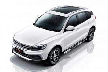 15 499 р. Защита порогов Slitkoff (d76 мм, с проступями)  Zotye Coupa  B11F (2019-2021) (Нержавейка, Полированная)  с доставкой в г. Санкт‑Петербург. Увеличить фотографию 1